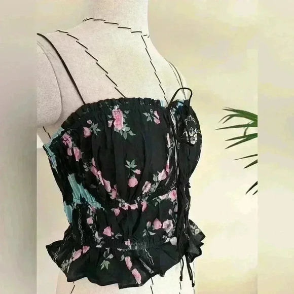 For Love & Lemons Handkerchief Print Cotton Tank – XS - Picture 4 of 11